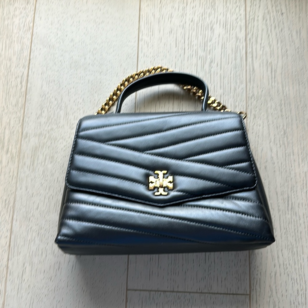 Tory Burch Black Quilted Leather Handbag